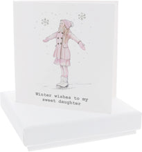 Load image into Gallery viewer, Sweet Daughter Snowflake Stud Earrings &amp; Gift Card
