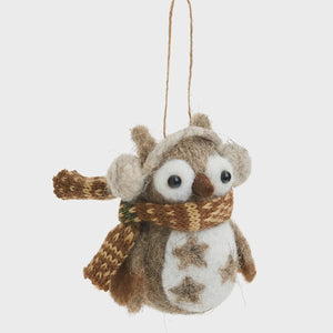 Felt Owl Ornament