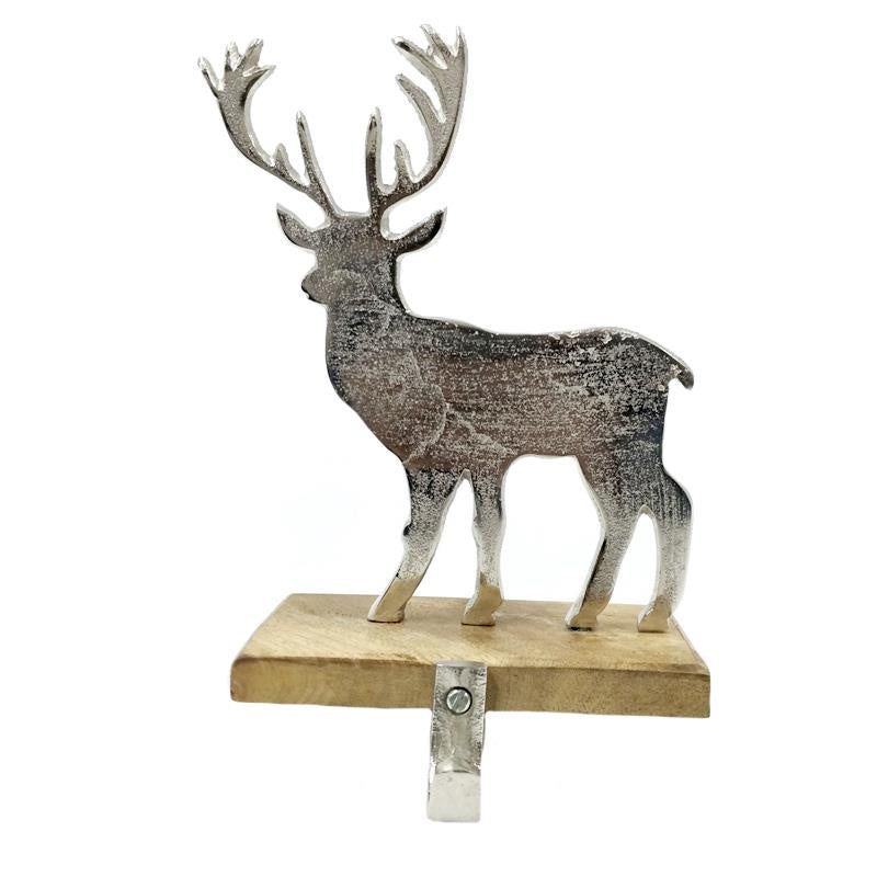 Cast Silver Deer Stocking Holder