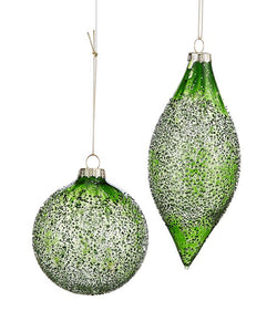 Vibrant Green Glass Ball Ornament