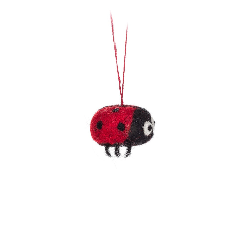 Mini Felt Ladybug Ornament