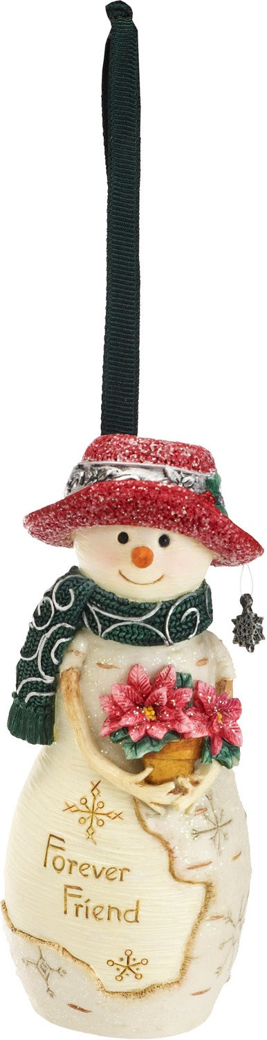 Forever Friend Birchhearts Snowman Ornament