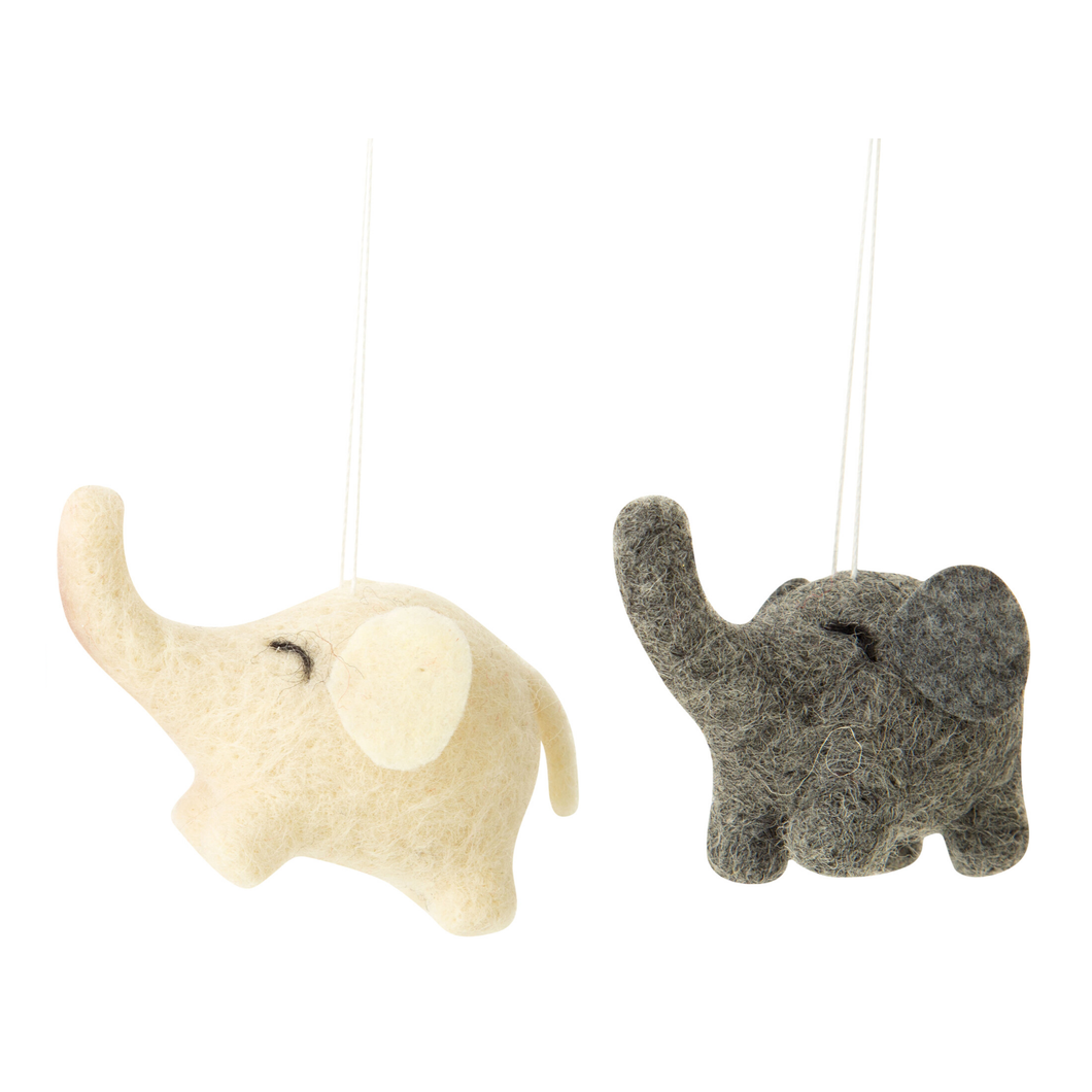 Felt Elephant Ornament