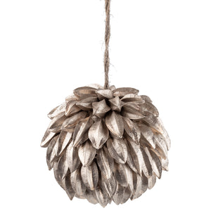 Shining Gold Seed Pod Ball Ornament