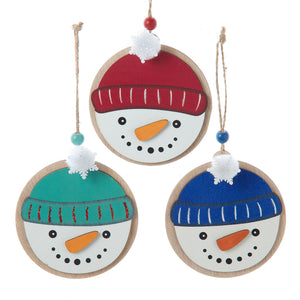 Fun Snowman Head Ornament