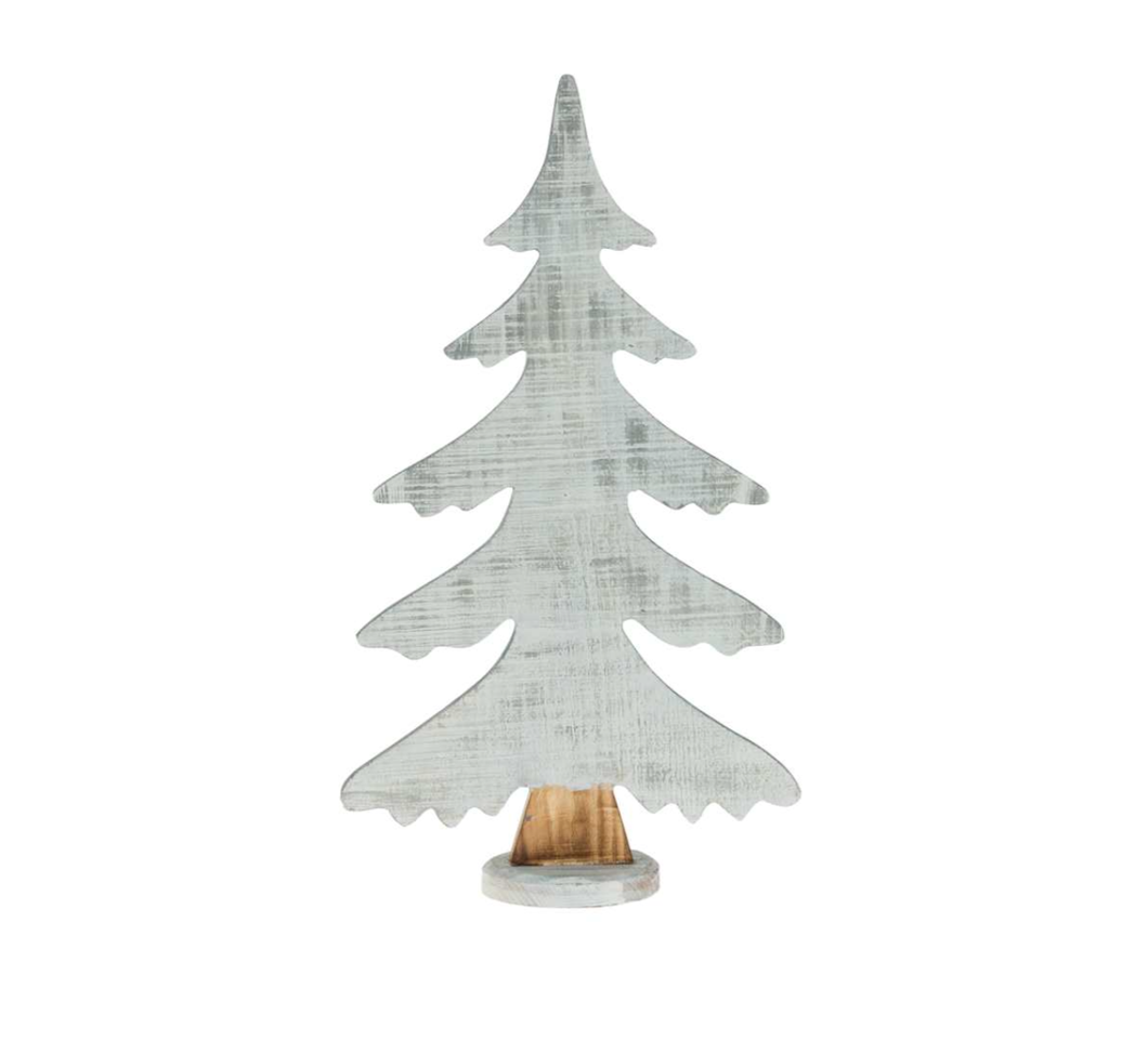 Silver & White Wooden Tree