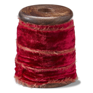 Red Velvet Ribbon On Spool