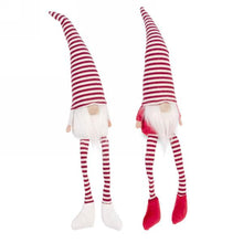 Load image into Gallery viewer, Red &amp; White Striped Plush Gnome
