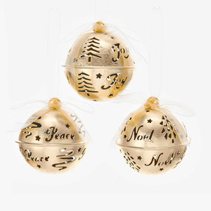 Gold Metal Bell Ornament