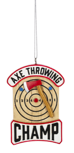 Axe Throwing Ornament