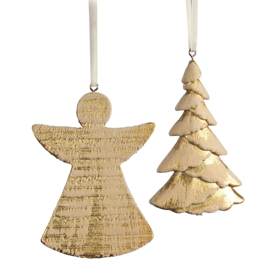 Gold Shaped Wooden Ornament