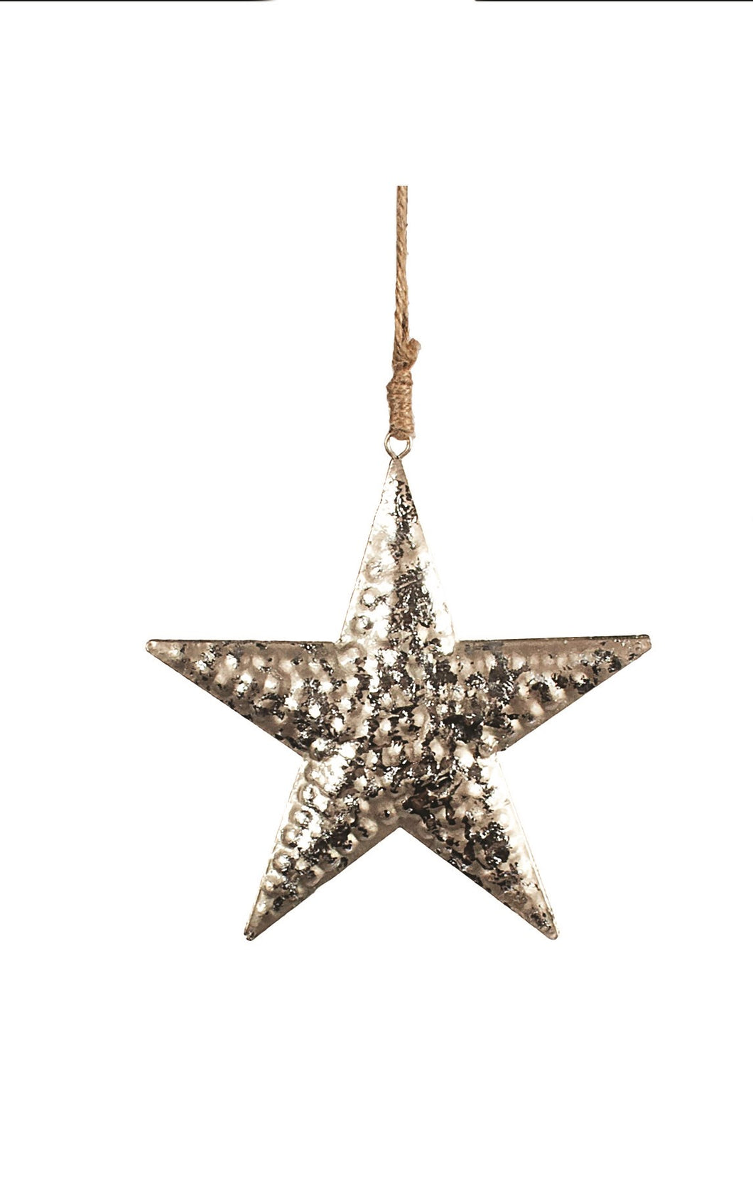 Hammered Silver Star Ornament