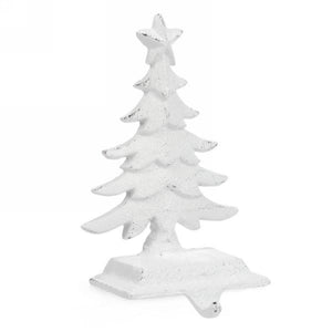 White Cast Iron Tree Stocking Holder