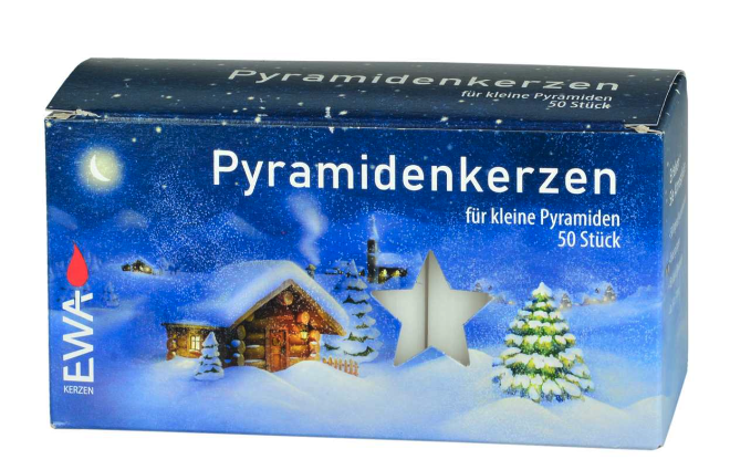 White Pyramid Candles- Box of 50