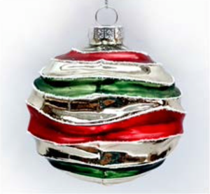 Swirling Glass Ball Ornament