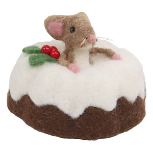 Felt Mouse On A Cake