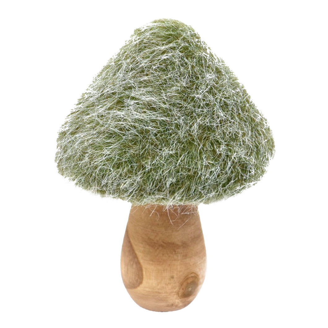 Felted Mossy Green Mushroom