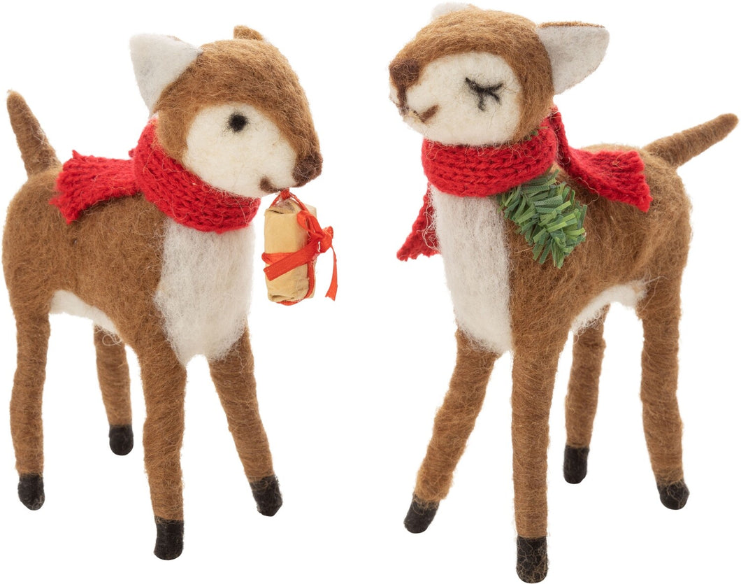 Felt Whimsical Standing Reindeer