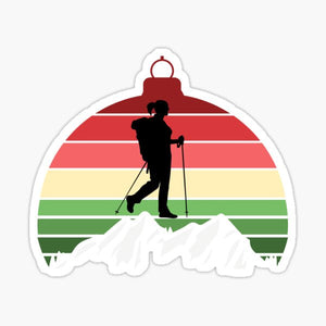 Hiker Ornament Sticker