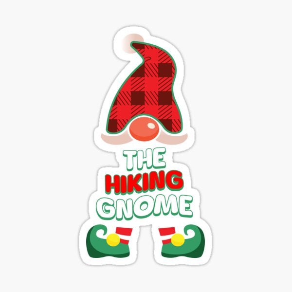 Hiking Gnome Sticker