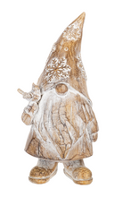 Load image into Gallery viewer, Carved Wood Look Gnome Figure
