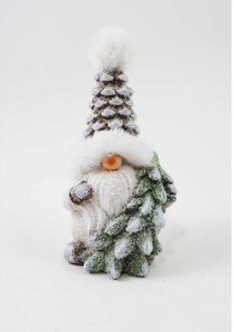 Snowy Gnome with Tree