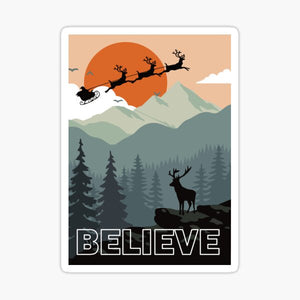 Retro Believe Sticker