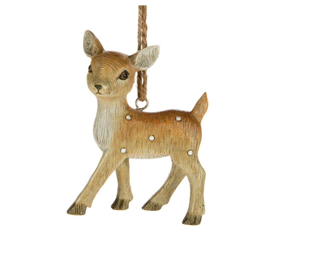 Natural Fawn Ornament