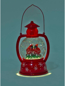 Red Lantern Cardinal Snowglobe