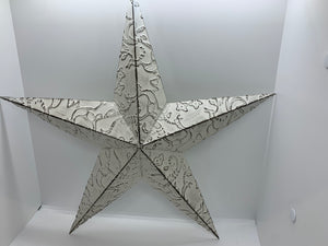 Large White Metal Star