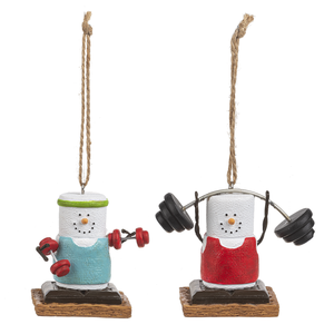 Smores Weight Lifter Ornament