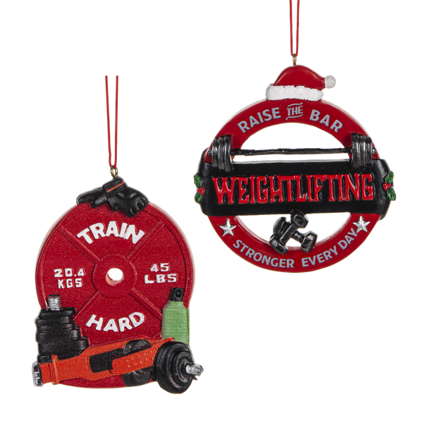 Weightlifting Ornament