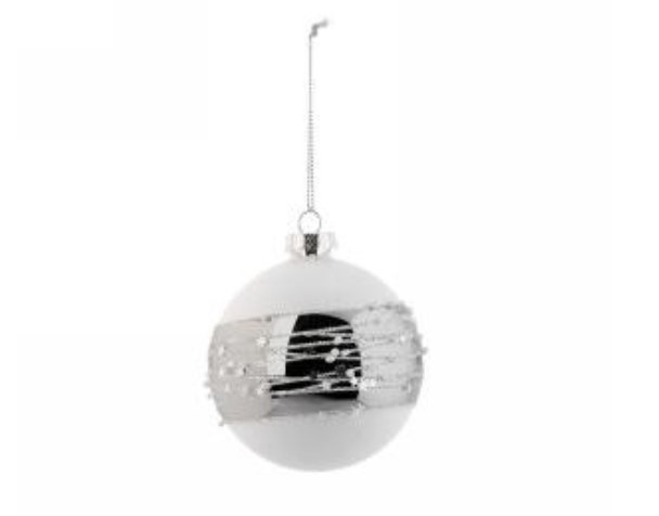 White & Silver Ball Ornament