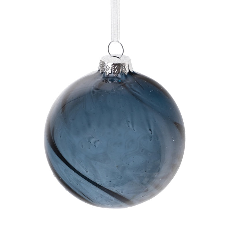 Lovely Blue Glass Ball Ornament