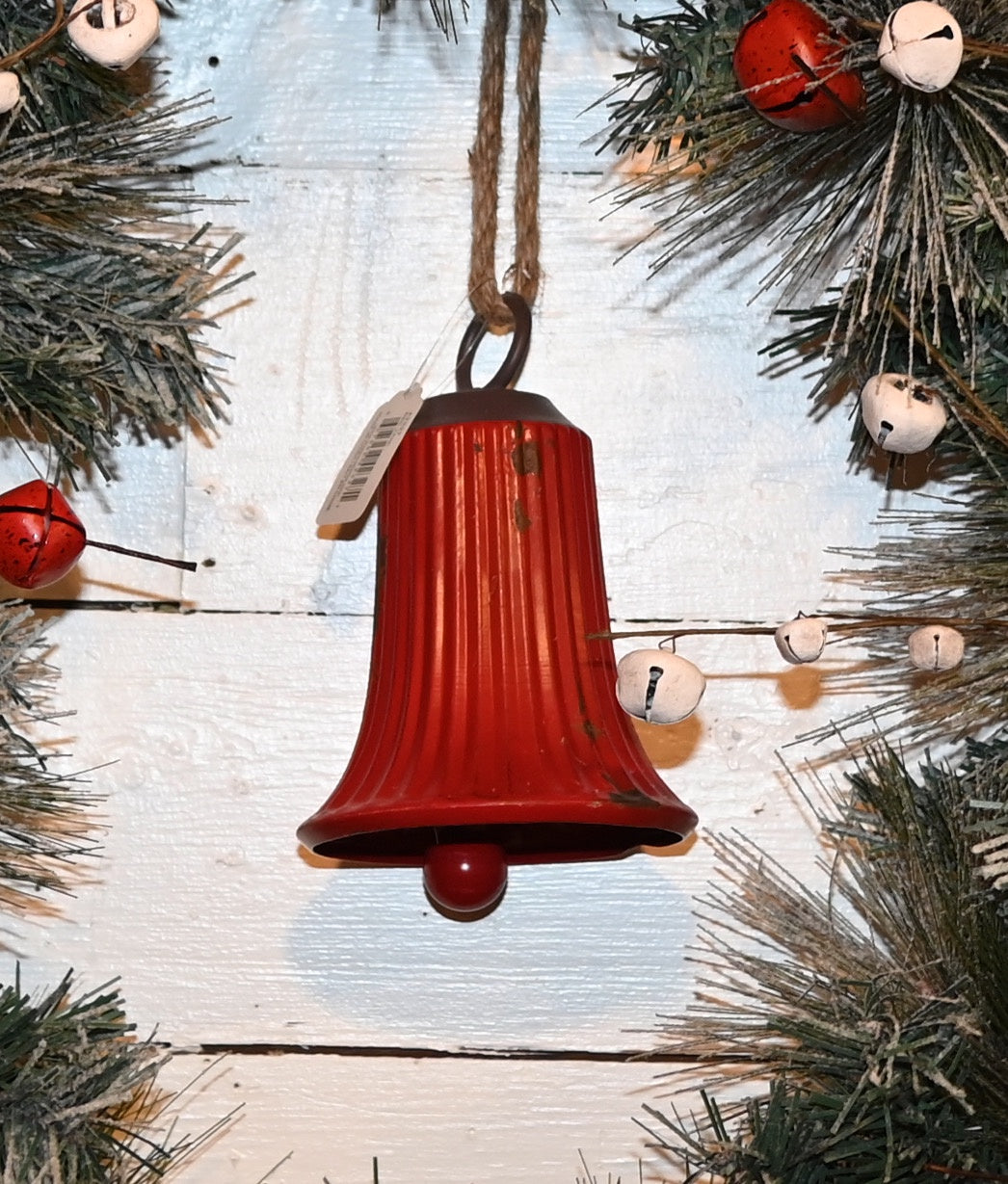 Rustic White Metal Jingle Bell 9 inch – Glendas Christmas Cottage